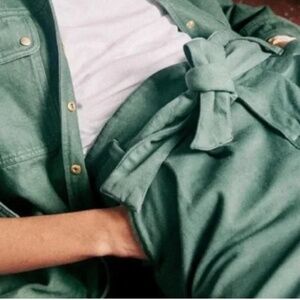 Sezane Austin Trousers, Size 10, Jade Green, Very lightly worn